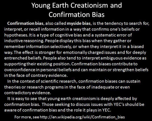 Confirmation Bias Young Earth Creationism